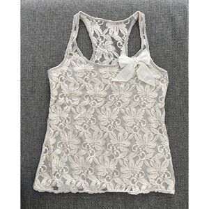 Hollister Women’s Lace Bow Racerback Top (Size M)